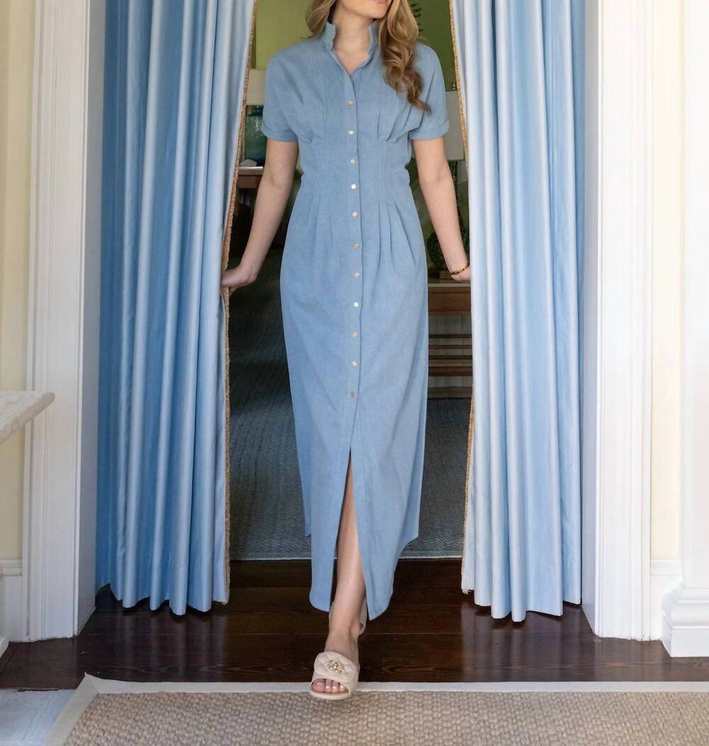 NEW EMILY MCCARTHY georgia dress in classic denim